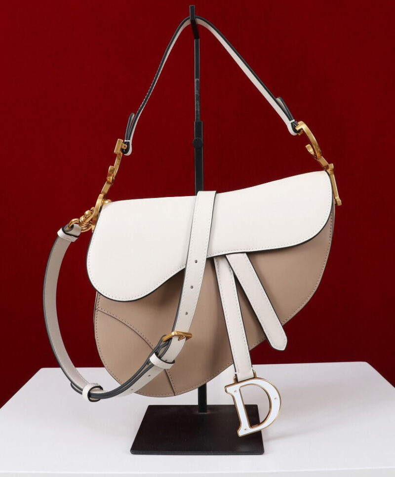 Christian Dior Saddle Bag With Strap Pink